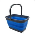 thumbnail image 1 of Sammart 12L (3.1 Gallon) Collapsible Rectangular Handy Bucket (1, Dark Grey/Blue), 1 of 5