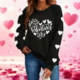 thumbnail image 2 of BLVB Valentines Day Sweatshirt for Women Love Heart Long Sleeve Shirts Casual Crewneck Loose Valentine Pullover Tops Gifts for Ladies, 2 of 7
