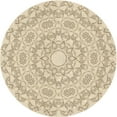 thumbnail image 1 of Ahgly Company Tapis Rond Lavable en Machine Intérieur Transitionnel Pérun Brun, 4 Pieds Rond, 1 of 7