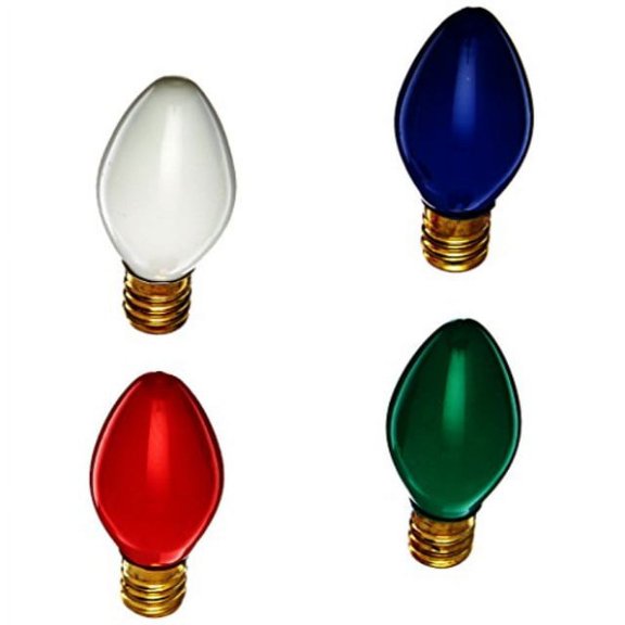 noma/inliten-import 1074a-88 c7 multi ceramic bulb, 4-pack