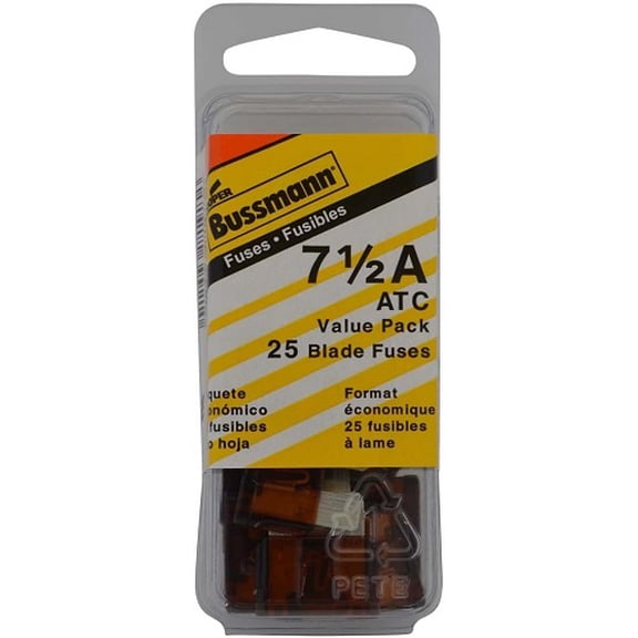(VP/ATC-7-1/2-RP) Brown 7-1/2 Amp 32V Fast Acting ATC Blade Fuse, (Pack of 25)