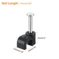 thumbnail image 2 of Unique Bargains Cable Clips with Steel Nail, 100Pack 4mm/0.16' Plastic Cable Wire Clips, Ethernet Cable Clips Nail in Cable Clips, 2 of 6