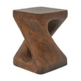 thumbnail image 6 of Miekor Furniture Twist Shape Side Table, Wood-like texture, antique brown Color 85035, 6 of 12