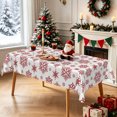 thumbnail image 3 of Nanqianyi Burgundy Snowflake Tablecloth For Winter Holiday Decor,60"x120",Waterproof Stain Resistant Table Cover, 3 of 6