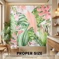thumbnail image 2 of Dznils Tropical Leaf Shower Curtain, Boho Green Palm Leaves Bathroom Shower Curtains, Waterproof Fabric Machine Washable with 12 Hooks, 72" x 72", 2 of 8