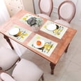 thumbnail image 6 of YFYANG Washable Heat-Resistant Placemats, 70% PVC/30% Polyester, Cute Bee Patterns Kitchen Table Mat, 12" x 18" 4 Pcs, 6 of 6