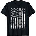 thumbnail image 4 of American Flag football Patriotic football T-Shirt, 4 of 5