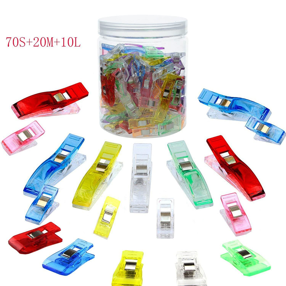 NOGIS Sewing Clips for Quilting,Pack of 100,70 Small +20 Medium+10