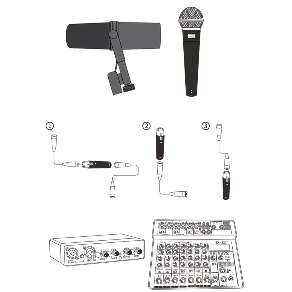 HiFi Microphones Preamp, 28dB Gains, Clear Sound Enhancements for Dynamic Mics