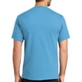 thumbnail image 2 of Mens Heavyweight Rugged 100% Cotton Tee Shirt, 4XL Aquatic Blue, 2 of 5