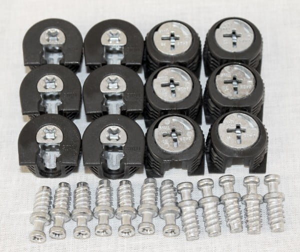 or wood 16mm cam lock system 6 for ¾ inch wood or wood working, Camfix system 6 12 pack