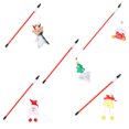 thumbnail image 4 of Fairnull Christmas Tree Elk Bell Pet Cat Kitten Teaser Wand Stick Catch Interactive Toy, 4 of 9