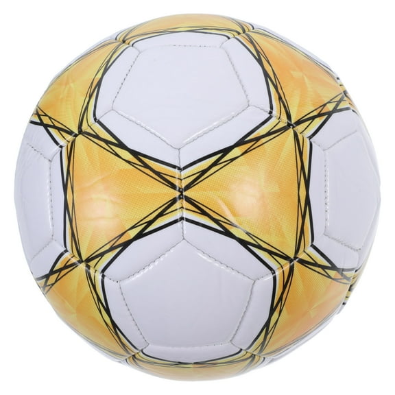TAILTOSS 1Set Round Yellow PVC Soccer Ball for Youth Fun Outdoor Games and School Training 7.1x7.1x7.1in