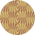 thumbnail image 1 of Ahgly Company Indoor Round Patterned Yellow Orange Area Rugs, 4' Round, 1 of 6