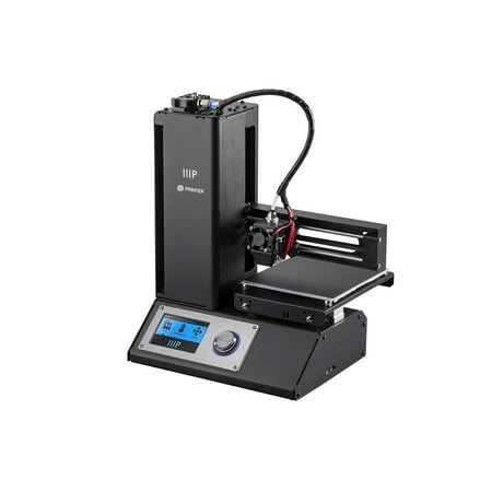Monoprice Select Mini 3D Printer V2 - Black With Heated (120 x 120 x 120 mm) Build Plate, Fully Assembled + Free Sample PLA Filament And MicroSD Card Preloaded With Printable 3D