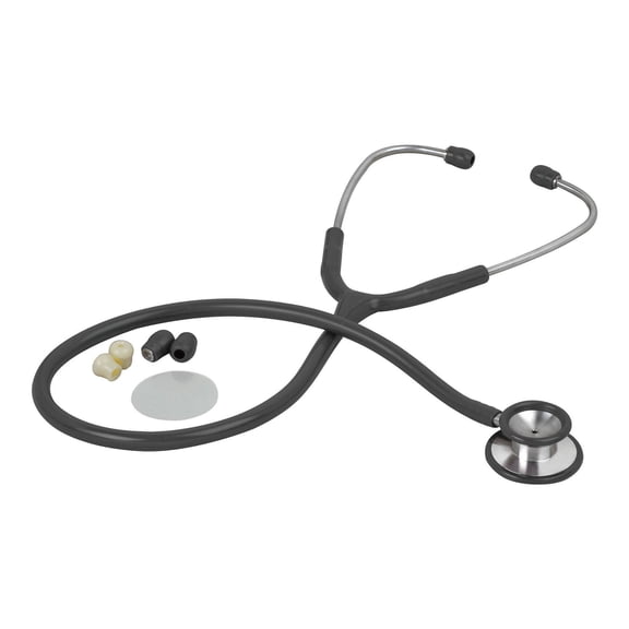 Pinnacle Series Stainless Steel Adult Stethoscope, Black
