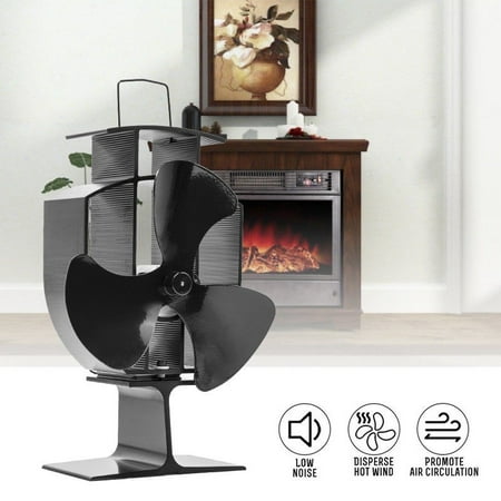 Heat Stove Fan for Wood Burners Multi Fuel Ovens Gauge 3-Blade Fireplace