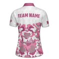 thumbnail image 3 of Custom Name Team Name Pink Camouflage Pattern Golf Women's Polo Shirt S-5XL, 3 of 7