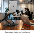 thumbnail image 5 of Swayvoo Laptop Stand for Desk, Adjustable Height Ergonomic Computer Riser, 360° Rotating Aluminum Notebook Holder, Fits 10-16" MacBook Dell HP Lenovo, Black, 5 of 7