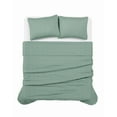 thumbnail image 3 of Cannon Heritage Solid 100% Microfiber Polyester Sage Green 2-Piece Twin XL Quilt Set, Solid Casual themed, Adult Bedding, OEKO-TEX Certified, 3 of 6