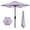Lavender, variant on QRKD 7.5ft Heavy-Duty Round Outdoor Market Table Patio Umbrella w/Steel Pole, Push Button Tilt, Easy Crank Lift - Yellow