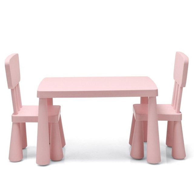 Pemberly Row Kids Table & 2 Chairs Set Toddler Activity Play Dining Baby Gift