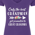 thumbnail image 4 of Inktastic Only the Best Grandmas Get Promoted to Great Grandma Women's V-Neck T-Shirt, 4 of 5