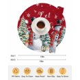 thumbnail image 6 of 13 Inch Round Placemats Set of 4, Red Snowman Christmas Non Slip Heat Insulation PP Table Mats, Xmas Tree Snowflake Gifts Washable Place Mats for Kitchen Dining Party Table Decor, 6 of 7