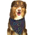 thumbnail image 6 of Naloa Colored Hearts Dog Bandanas 1PC Washable Triangle Dog Scarfs Premium Durable Fabric, for Small Medium Large Dogs and Cats, 6 of 6