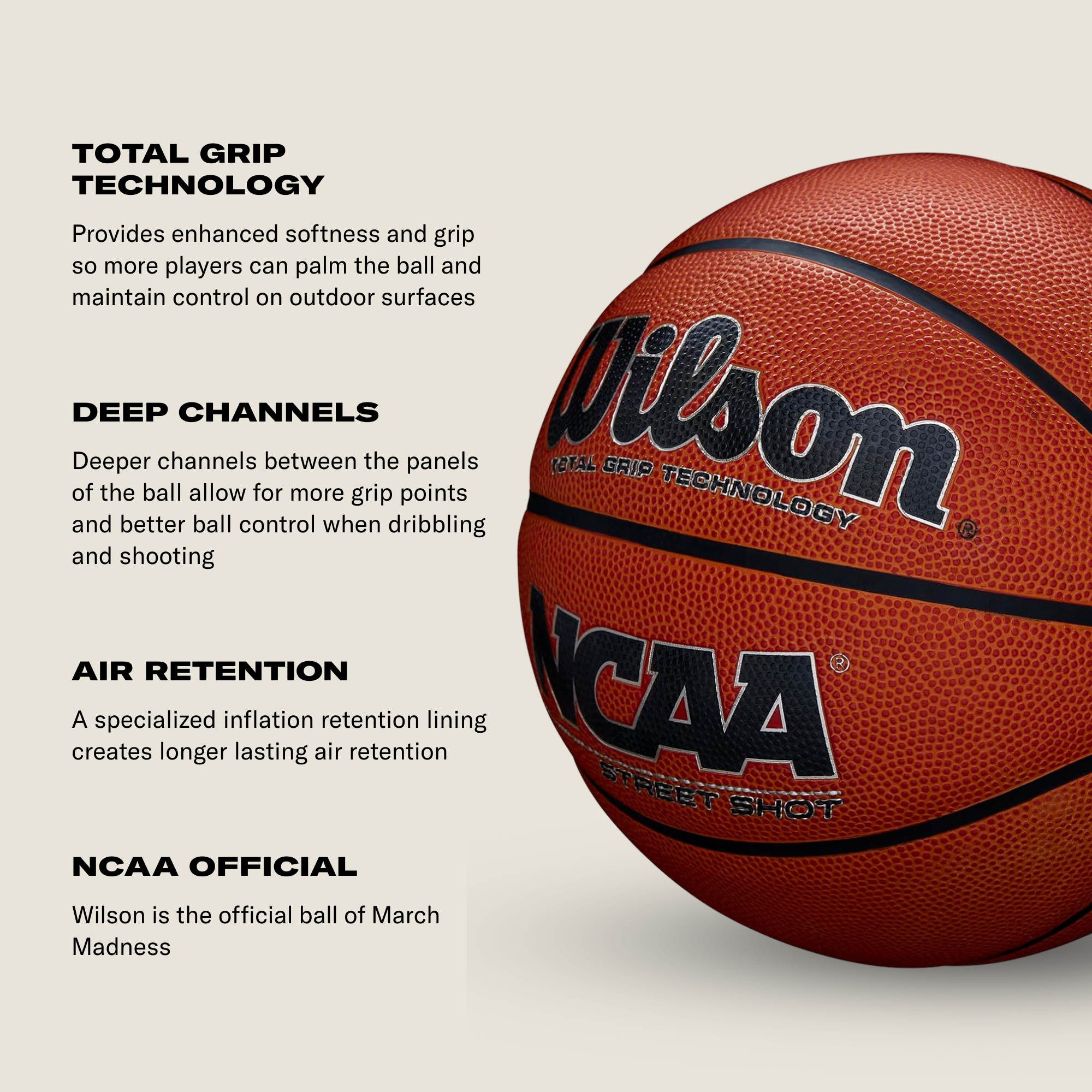 Wilson NCAA Street Shot Outdoor Basketball photo 4