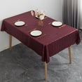 thumbnail image 4 of Blueek Shiny Glitter Rectangular Tablecloth for Wedding Parties - Polyester Nylon, Multiple Colors, 47x71 Inches, Ideal Banquet Decor(Red,3.9x5.9ft), 4 of 6