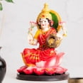 thumbnail image 1 of Accent Collection Divine Polyresin Red 20 cm Lakshmi Goddess Statue For Home Pooja & Indian Decor, 1 of 5