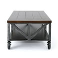 thumbnail image 6 of Contemporary Home Living 48" Rustic Brown and Black Rectangular Coffee Table, 6 of 7