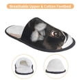 thumbnail image 3 of Fotbe Black And White Boston Terrier Pantuflas Peludas para Mujer con Estampado, Zapatillas de Peluche, Zapatos de Invierno para Casa, Uso Interior y Exterior-Large, 3 of 8