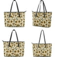 thumbnail image 3 of ZUXONGSY Sunflower Paw Print Handbag and Wallet Sets for Women Top Handle Totes with Matching Wallet Leather Shoulder Handbag Clutch Purse for Women Ladies, 3 of 4