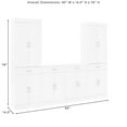 thumbnail image 4 of Crosley Furniture Stanton 3PC Wood Entertainment Center/Sideboard & Pantry White, 4 of 19
