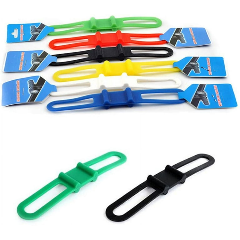 Flashlight Bike Mount Silicone Strap Rubber Tie Down Straps