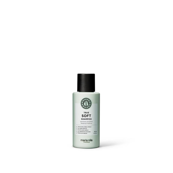 Maria Nila True Soft, Shampoo 3.4 Fl Oz, For Dry Hair, Argan Oil Remoisturises & Reduces Frizz, 100% Vegan & Sulfate/Paraben free
