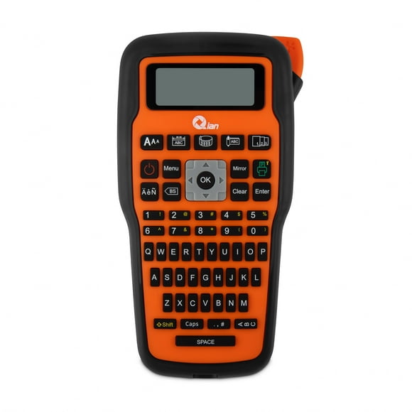 Rotuladora de mano Qian QOP-T12SA-SI Etiquetas de hasta 12mm de ancho Pantalla led Teclado QWERTY 180 DPI 22 idiomas 543 simbolos Varios tipos de etiqueta