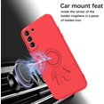 thumbnail image 6 of Compatible with Samsung S21 Case with Creative Astronaut Pattern Holder Green,Phone Samsung Galaxy S21 Case with Ring Kickstand Silicone Shockproof Soft TPU Protective Slim Cover (Red), 6 of 14