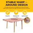 thumbnail image 4 of Pink Floral Table Cloths for 3 Foot Rectangle Tables, Circular Flowers Ethnic Abstract Aesthetic Patio Waterproof Elastic Fitted Tablecloths, Washable Rectangular Table Cover for Camping, 4 of 8