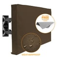 thumbnail image 3 of Mount Factory Outdoor TV Cover - 65" Model For 63'' - 67" Flat Screens - Slim Fit - Weatherproof Weather Dust Resistant Television Protector - Brown, 3 of 7