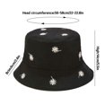 thumbnail image 5 of XYIYI Lindo sombrero de cubo para playa, sombreros de pescador para mujer, reversible de doble cara, 5 of 5