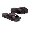 thumbnail image 5 of Busydd Men's Slides Comfortable Cross Strap Summer Shoes Trendy Round Toe Mens Casual, 5 of 7
