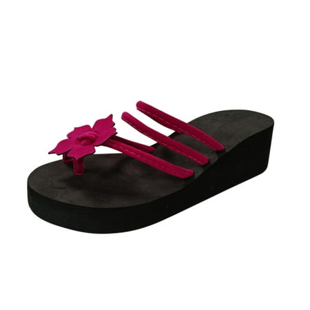 

crtigd Women s Flip Flops Size 8 Slippers For Women Ladies Bohemian Wedges Slippers Causal Beach Shoes Flip Flops Sandals