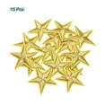 thumbnail image 3 of Uxcell Parche de Hierro de 5 Estrellas Pequeño Bordado para Ropa 1.14x1.14" Paquete de 15 Amarillo Dorado, 3 of 7