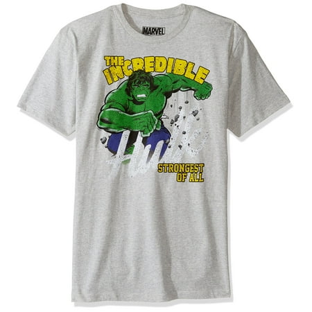 Hulk Incredible (Marvel Comics) Mens T-Shirt - Strongest of All Old