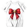 thumbnail image 6 of Kedxroy Christmas Shirts for Women Christmas Shirt Xmas Bow Graphic Holiday T-Shirt Tops(Red,L), 6 of 6
