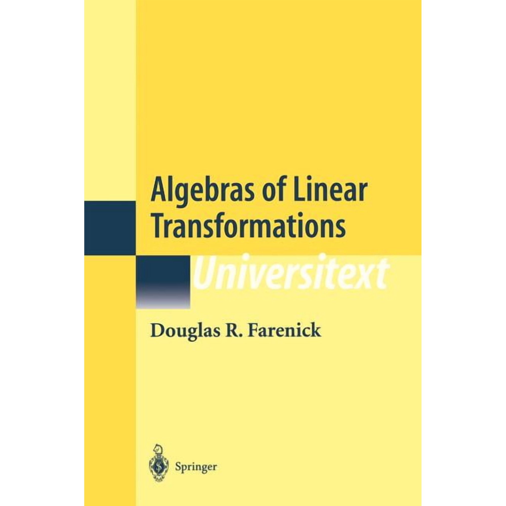 Universitext Algebras of Linear Transformations, (Paperback)