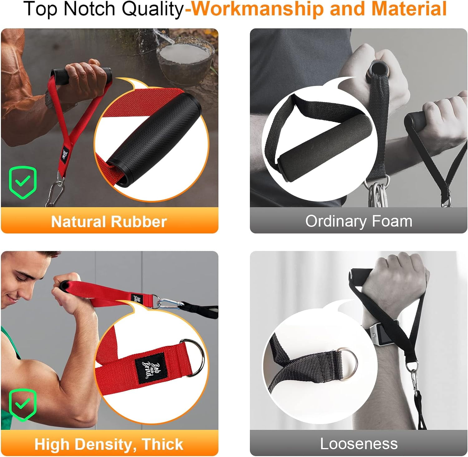 Bob and Brad Resistance Bands, Resistance Bands Set for Workout Stackable Up to 125 lbs, Exercise Bands with Door Anchor, Ankle Straps